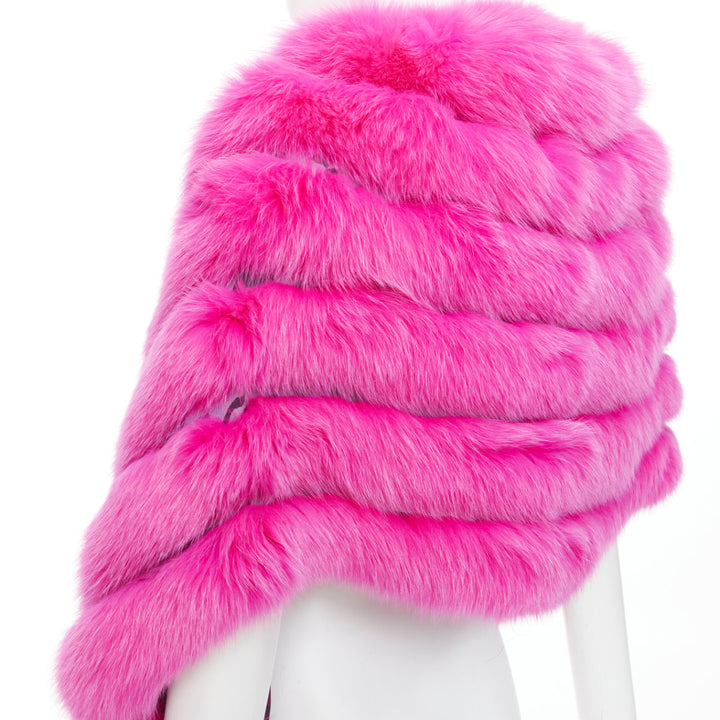 rare CHRISTIAN DIOR John Galliano 2005 Vintage pink fur leopard silk panel shawl