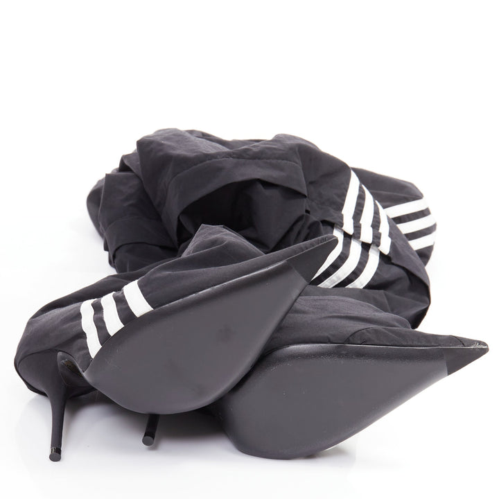 rare BALENCIAGA ADIDAS Demna 2022 Runway Pantashoe Jogginghose black heels EU38