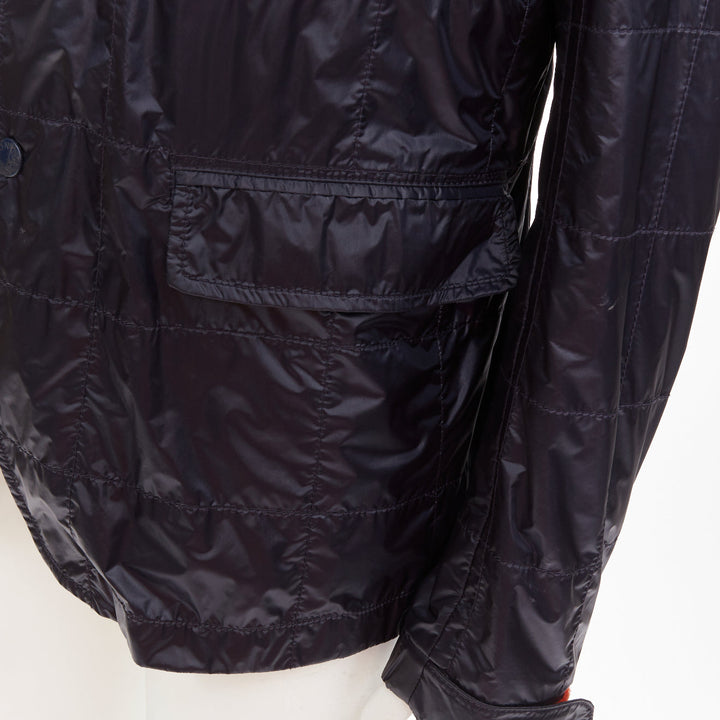 MONCLER Sauldre Giubbotto navy nylon lightweight quilted field jacket Sz.4 XL