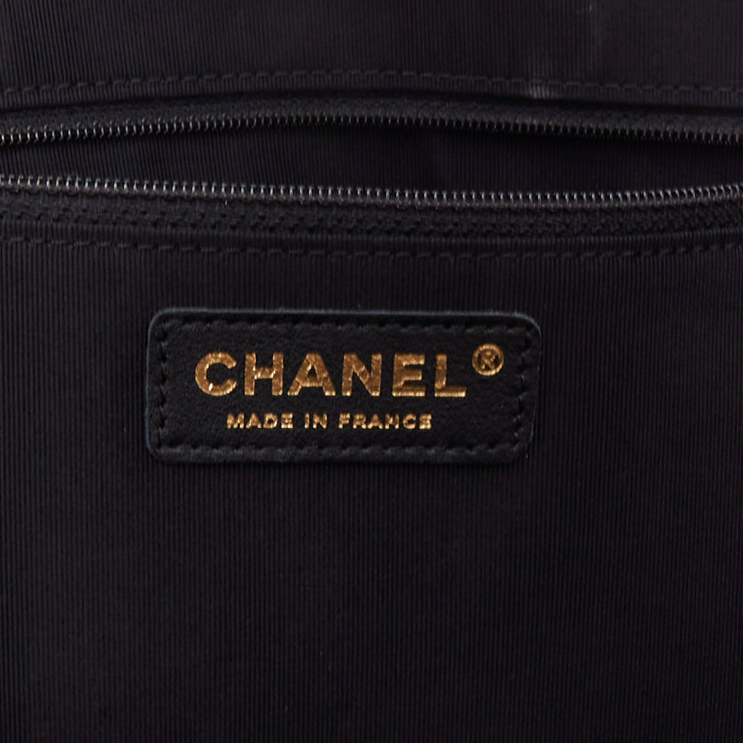 CHANEL 2014 Timeless CC Portfolio Pouch black leather embossed tech clutch bag