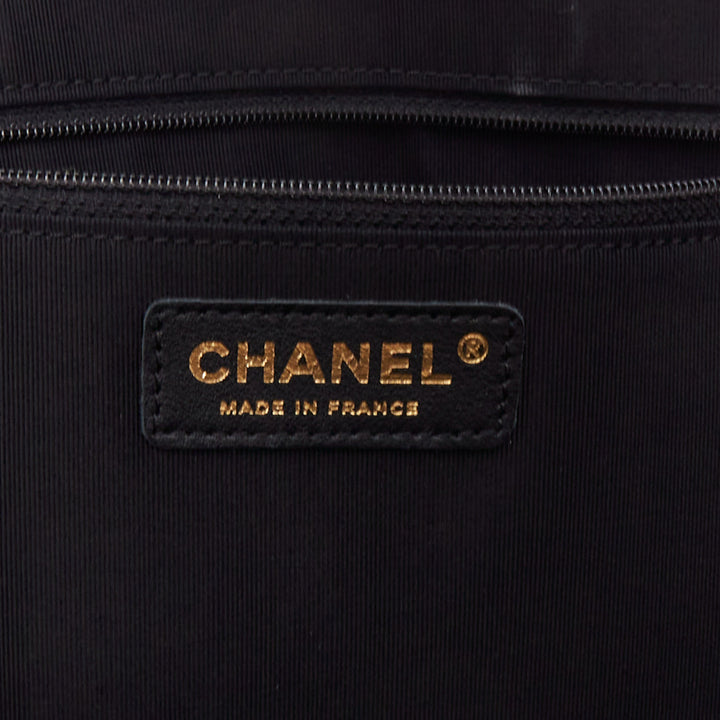 CHANEL 2014 Timeless CC Portfolio Pouch black leather embossed tech clutch bag