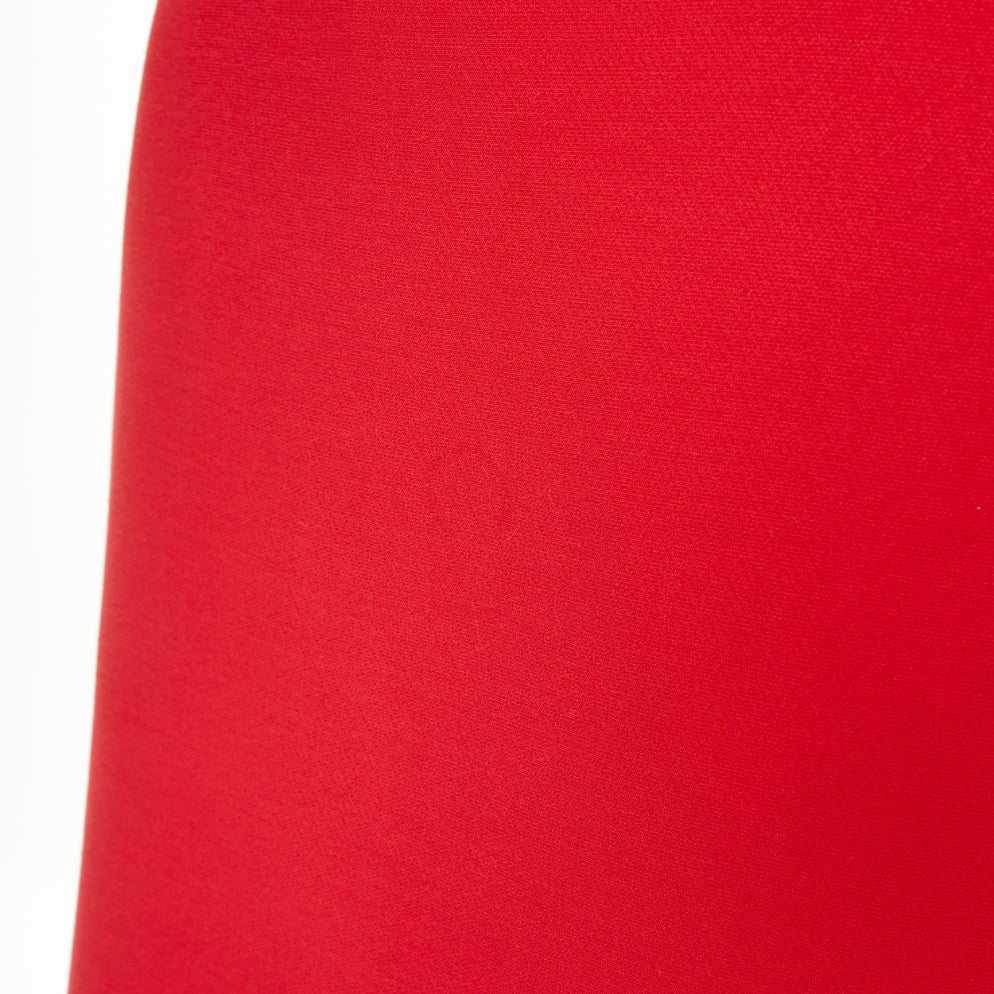 LOUIS VUITTON red ruffle sleeveless viscose blend cocktail dress FR36 S