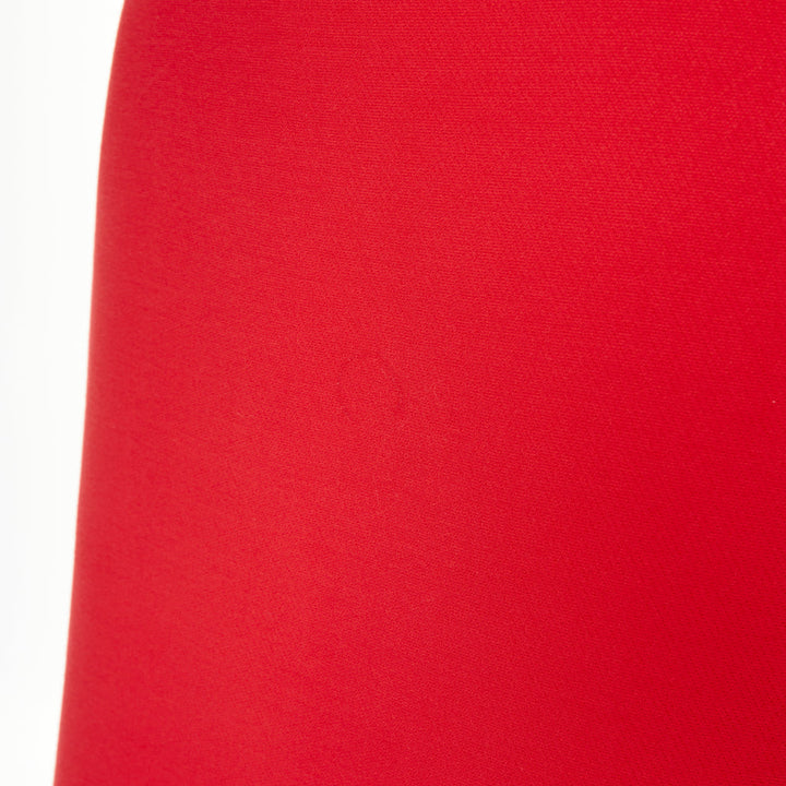 LOUIS VUITTON red ruffle sleeveless viscose blend cocktail dress FR36 S