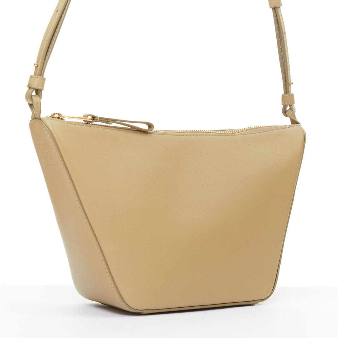 LOEWE Mini Hammock Hobo taupe soft leather anagram mini crossbody bag