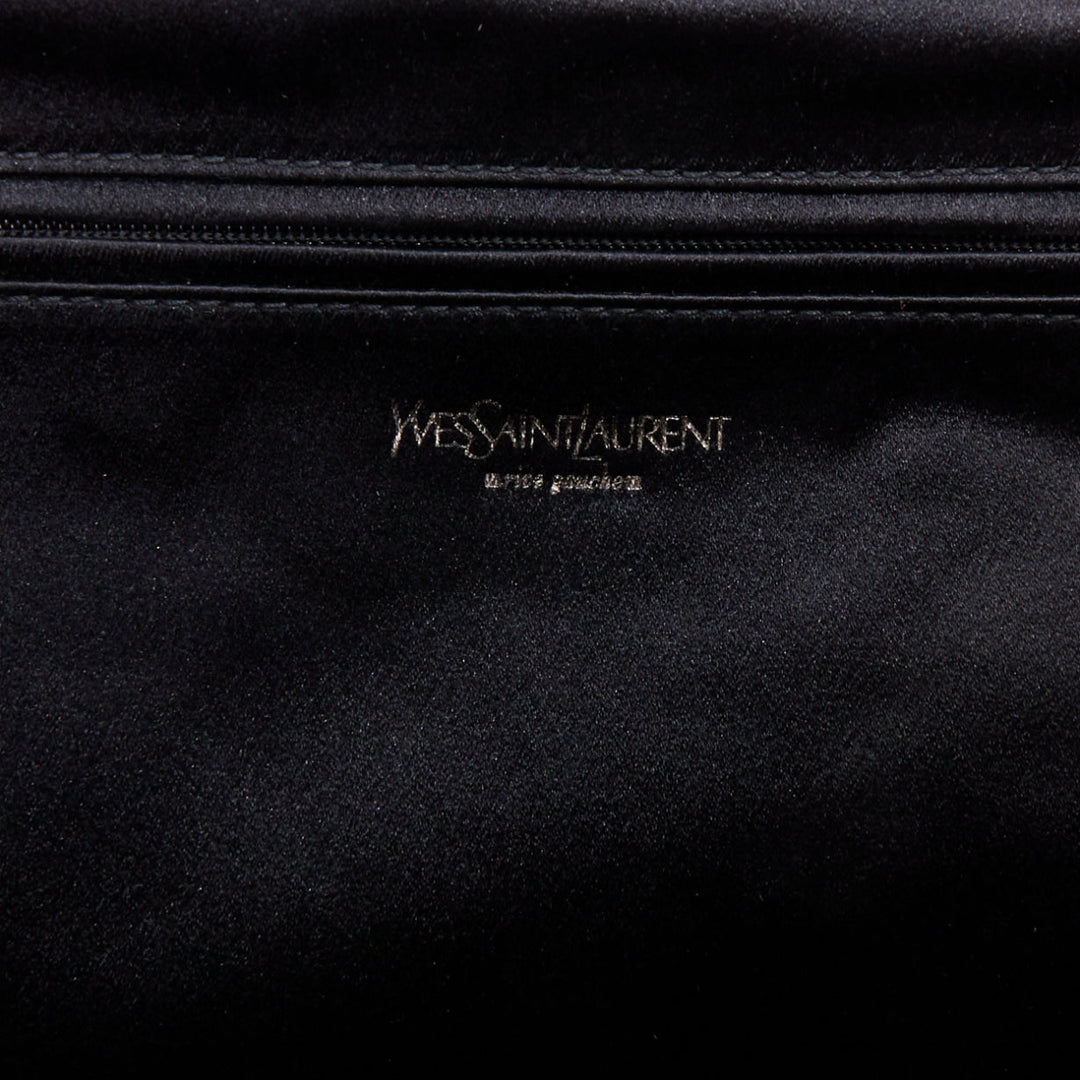 rare YVES SAINT LAURENT Tom Ford Mombasa lucite horn handle velvet evening bag