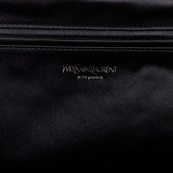 rare YVES SAINT LAURENT Tom Ford Mombasa lucite horn handle velvet evening bag