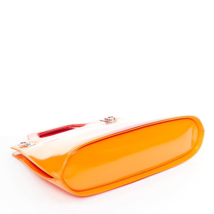 FERRAGAMO Maximilian Davis 2023 Runway Wanda sunset red orange airbrush bag