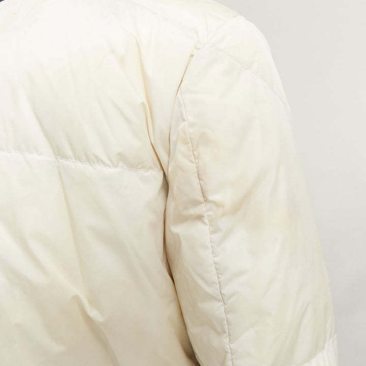 MONCLER G32-003 Piumino Nuovo Daphne cream black 4 pocket padded jacket US2 S