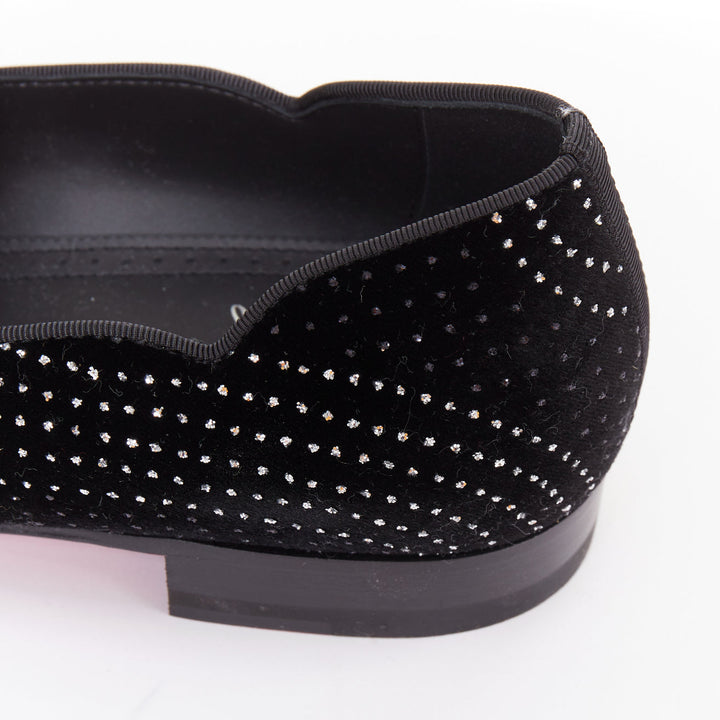 CHRISTIAN LOUBOUTIN Dandy Chick Orlato Flat Velvet River glitter loafer EU42.5