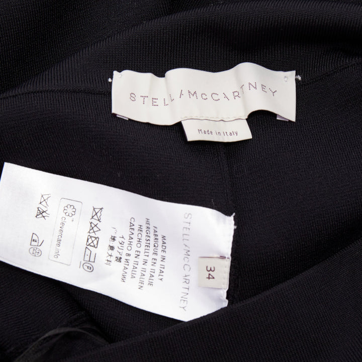 STELLA MCCARTNEY 2014 black knit rayon blend high waisted harem pants IT34 XXS