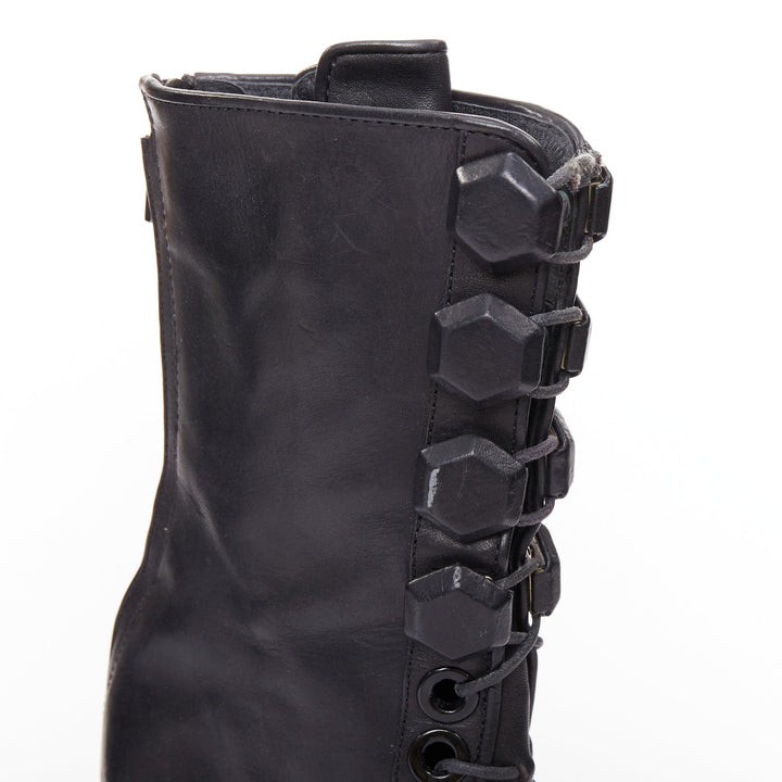 GIVENCHY Runway black corset laced up gladiator ankle boots EU40
