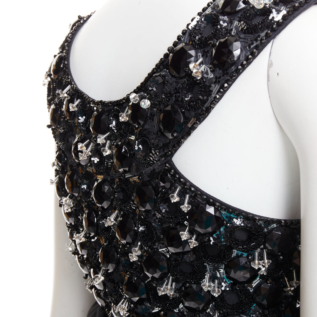 rare ALEXANDRE VAUTHIER COUTURE SS2025 Runway Lesage jewel embellished pouf gown