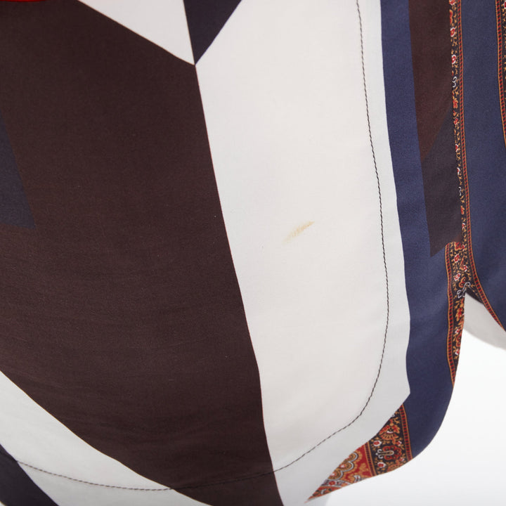 GIVENCHY Tisci 2013 Runway red black wool cotton silk paisley vest dress XS