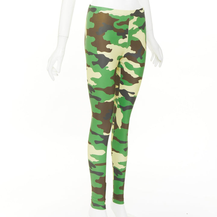 JUNYA WATANABE 2017 camouflage print stretch jersey causal skinny leggings S