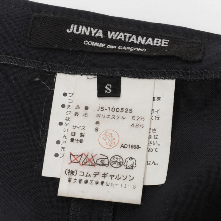 JUNYA WATANABE 1998 black pleated tiered hem pencil skirt S