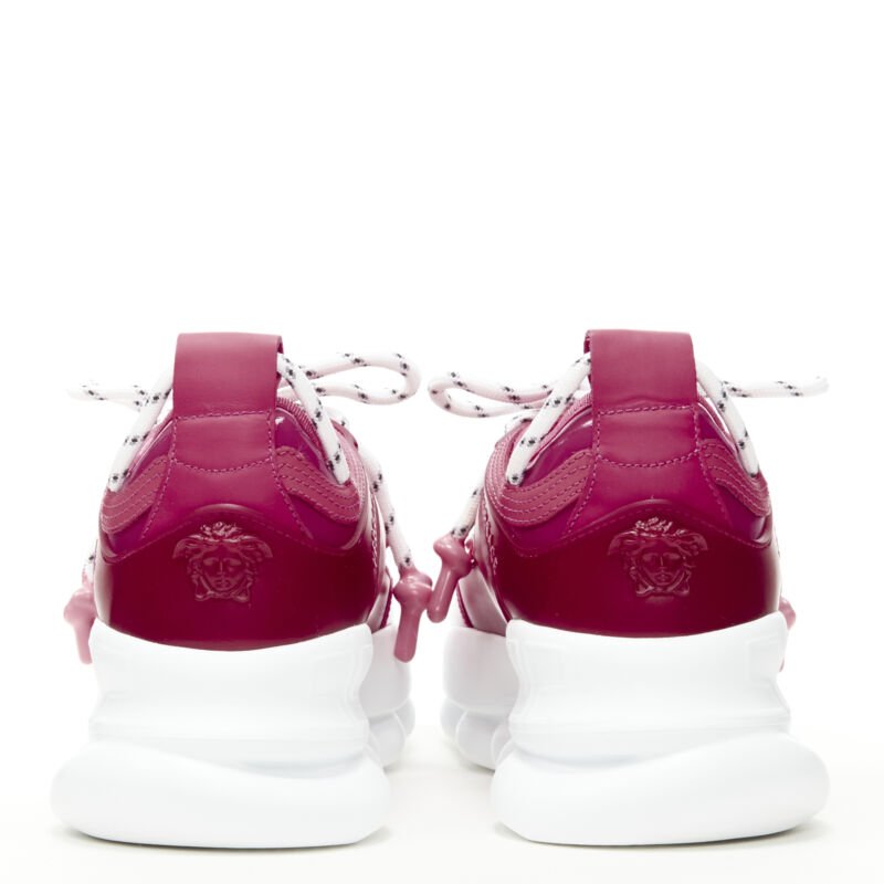 VERSACE Chain Reaction fuschia pink white chunky sneaker EU38 US8