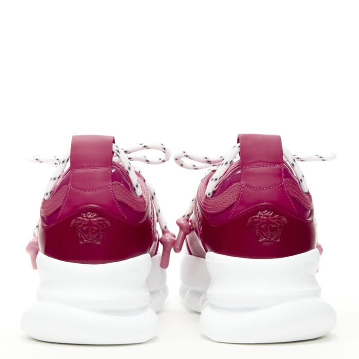 VERSACE Chain Reaction fuschia pink white chunky sneaker EU38 US8