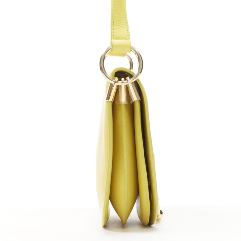 JW ANDERSON Latch yellow gold Pierce ring crossbody saddle bag