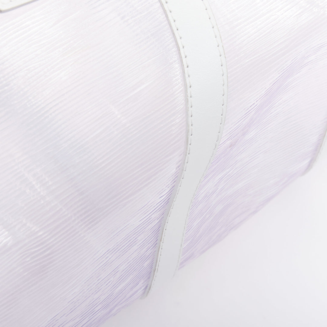 LOUIS VUITTON Virgil Abloh 2019 Keepall Bandouliere 50 white epi PVC travel bag