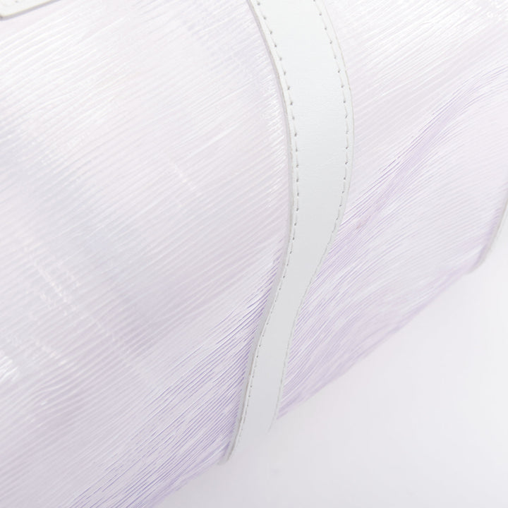 LOUIS VUITTON Virgil Abloh 2019 Keepall Bandouliere 50 white epi PVC travel bag