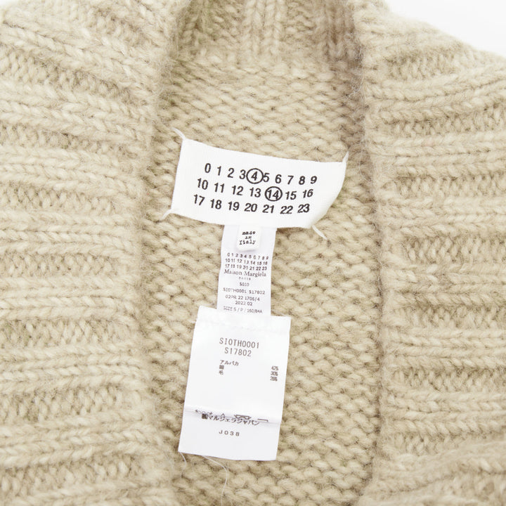MAISON MARGIELA Corteccia melange alpaca wool blend deconstructed sweater vest S
