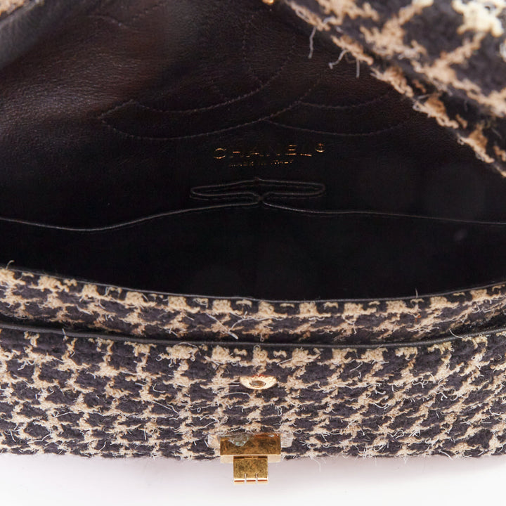 rare CHANEL 2015 Reissue 2.55 Brasserie Gabrielle houndstooth tweed flap bag