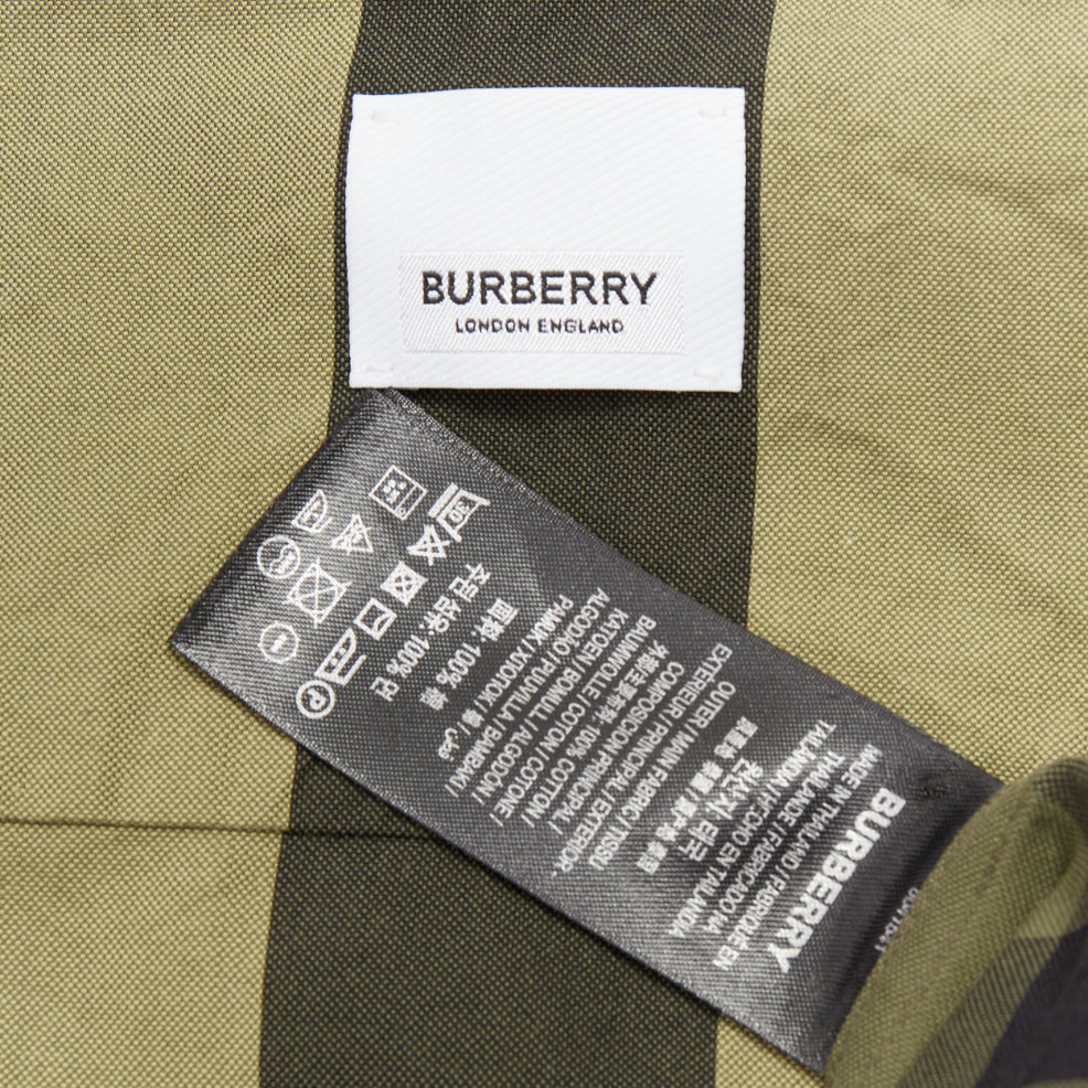 BURBERRY Travis military green black oversized vintage House Check boxy shirt M