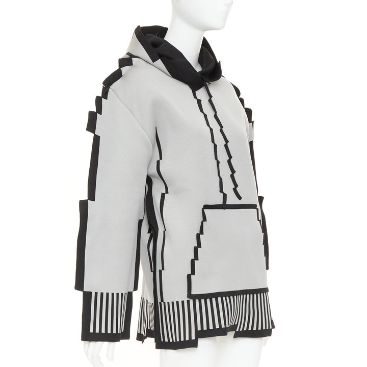 rare LOEWE 2023 Runway Pixel Capsule technical knit trompe loeil sweater  XS