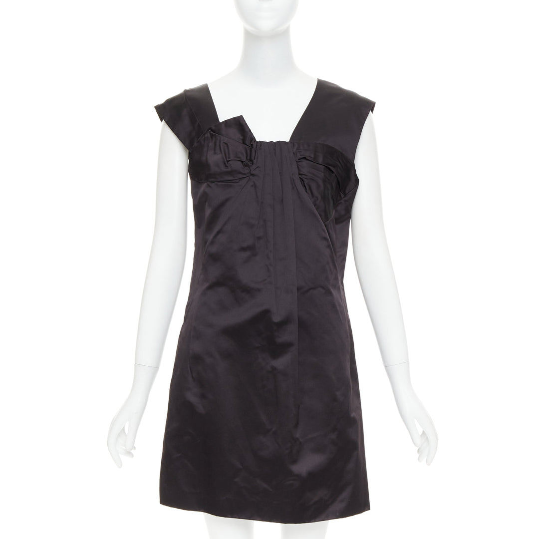 miu miu bow mini dress Miu Miu black mini dress with satin bow