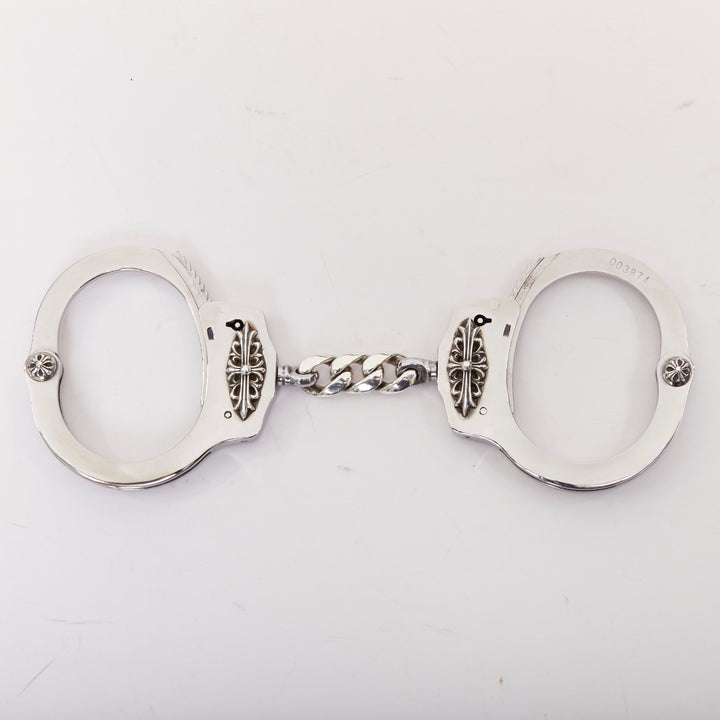rare CHROME HEARTS 925 sterling silver handcuff bangle skull keychain