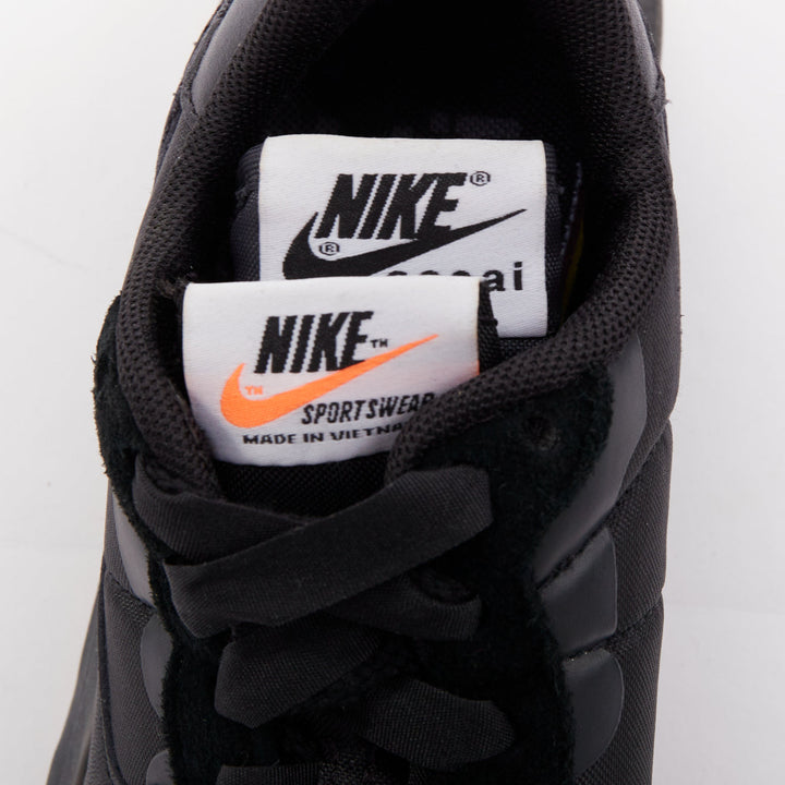 NIKE SACAI VaporWaffle black gum beige deconstructed sneakers US3.5 EU35.5