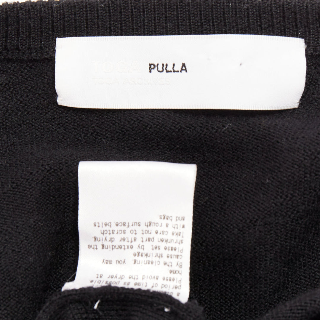 TOGA ARCHIVES Pulla black v neck layered satin slitted long dress