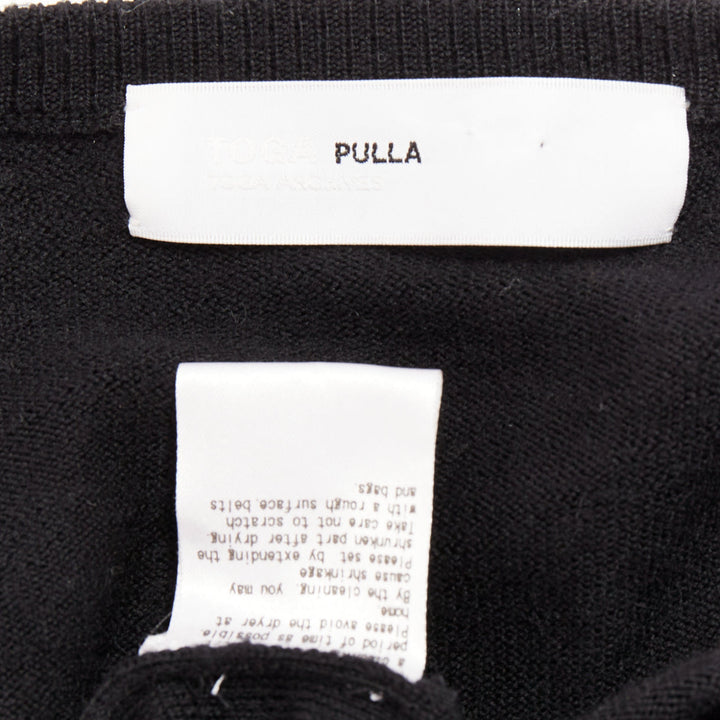 TOGA ARCHIVES Pulla black v neck layered satin slitted long dress