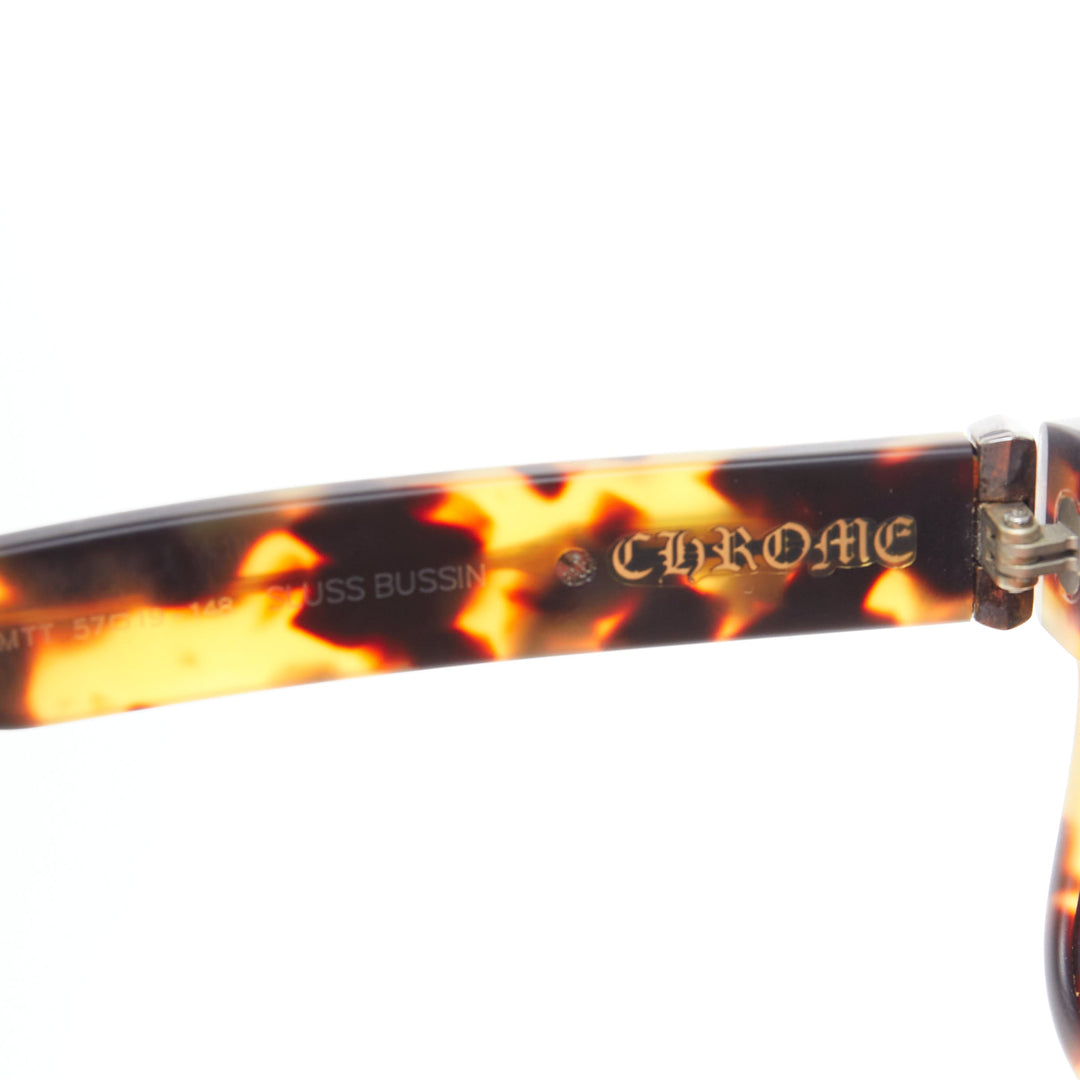 CHROME HEARTS Sluss Bussin silver dagger sword amber sunglasses