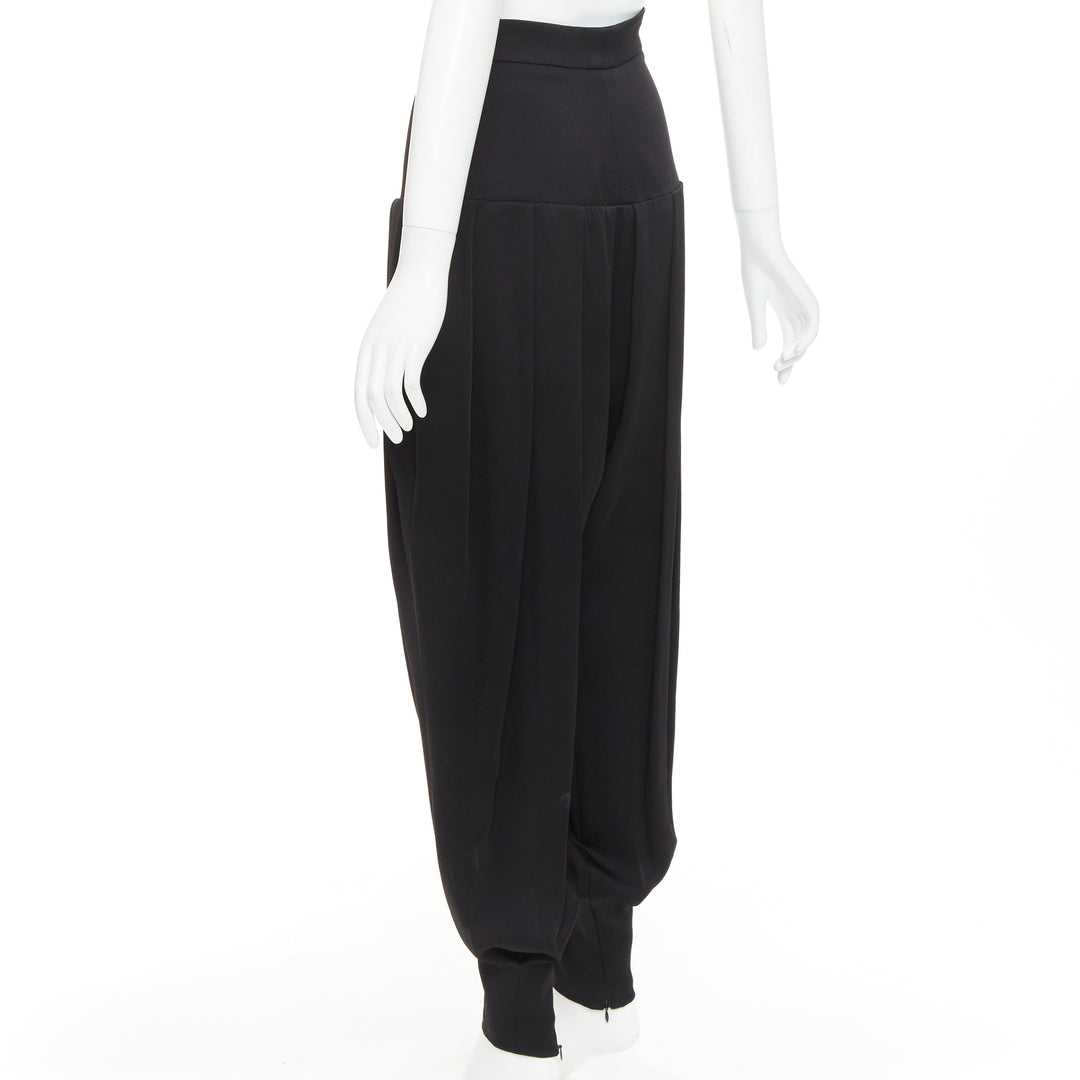 ALEXANDRE VAUTHIER COUTURE Runway black pleated high waist barrel balloon pants