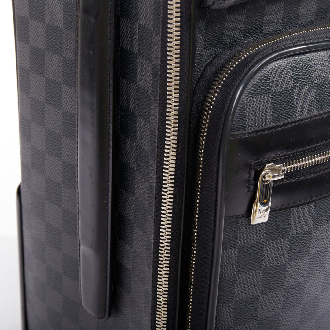 LOUIS VUITTON Damier Graphite Pegase Legere 55 black grey canvas luggage