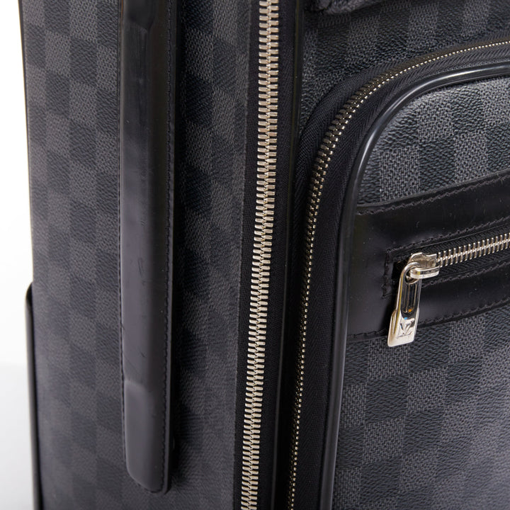 LOUIS VUITTON Damier Graphite Pegase Legere 55 black grey canvas luggage