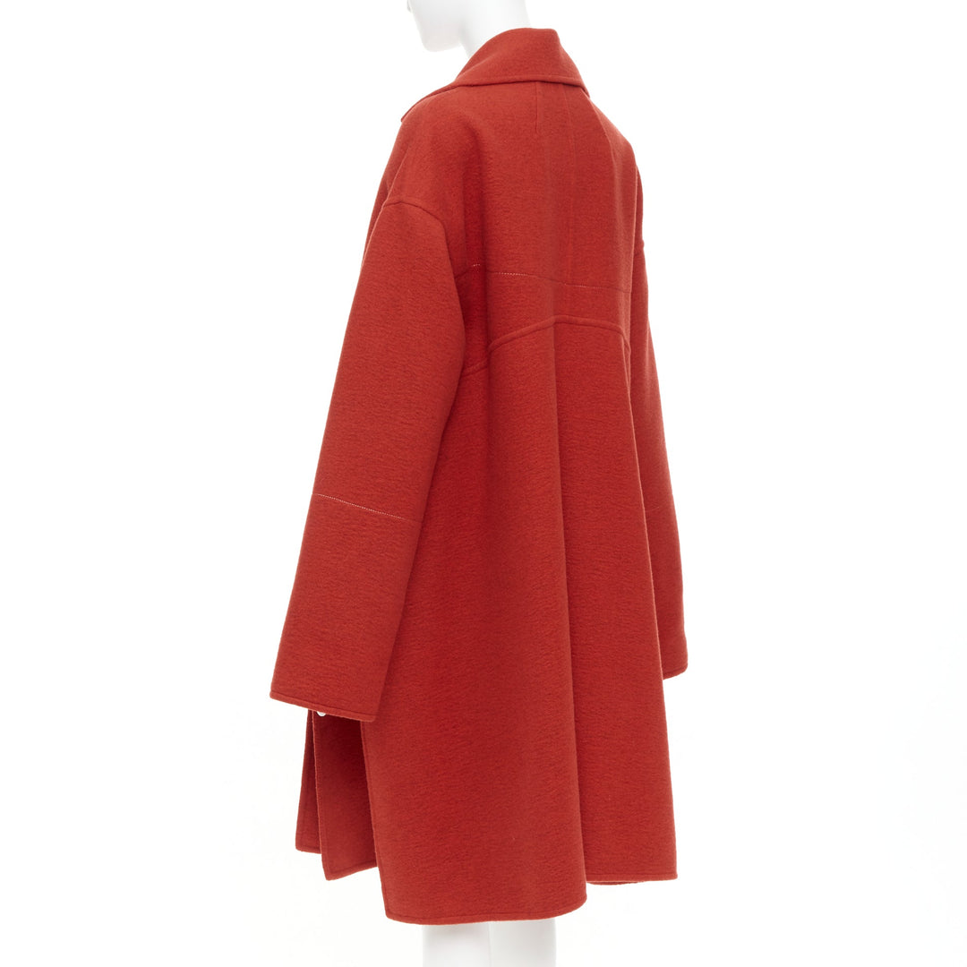 OLD CELINE Phoebe Philo 2017 cashmere red double breast oversized coat FR36 S