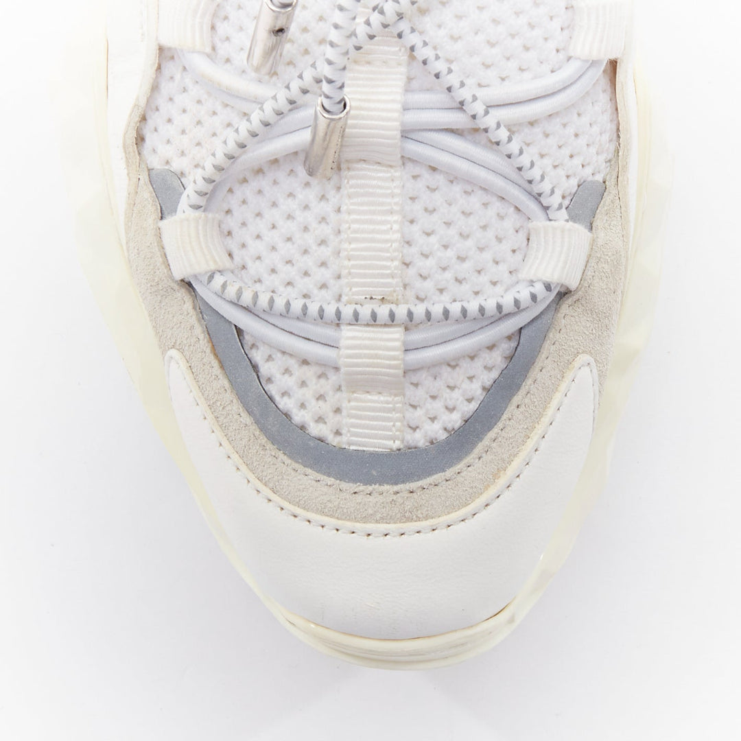 JIMMY CHOO Diamond Trail white faceted chunky sole sneakers EU36