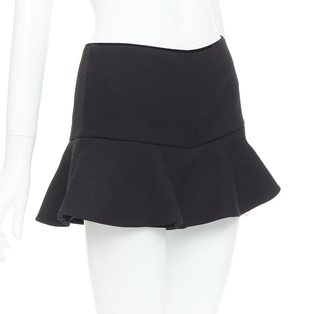 RED VALENTINO black ruffle hem skort shortsIT38 XS