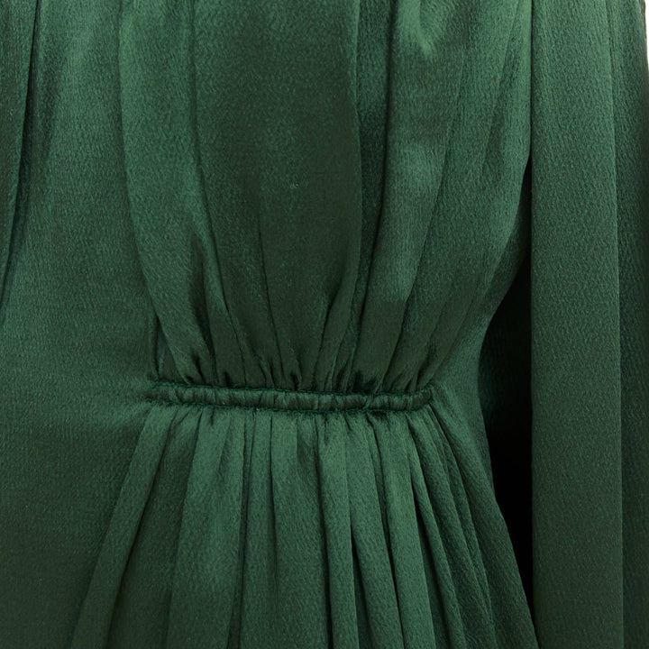 EMILIA WICKSTEAD 2020 Elaine strapless emerald green satin gown dress UK6 XS