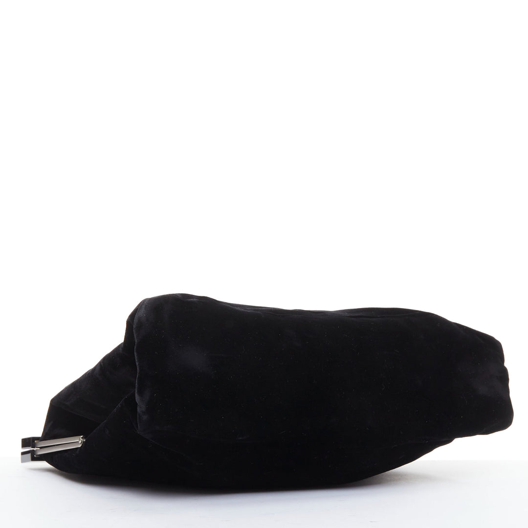 rare YVES SAINT LAURENT Tom Ford Mombasa lucite horn handle velvet evening bag