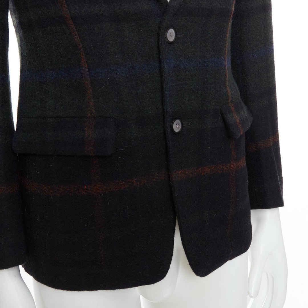 TOMORROWLAND black red green tartan degrade wool blazer jacket IT46 S