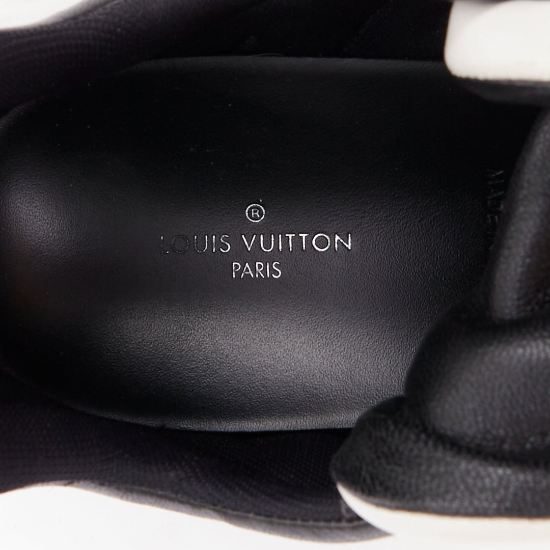 LOUIS VUITTON Archlight white leather black blue monogram chunky sneakers EU39