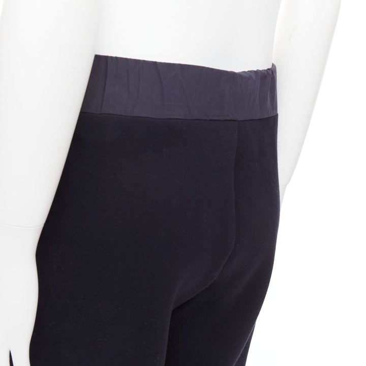 BOTTEGA VENETA navy cotton blend contrast waist bant jogger sweat pants IT44 XS