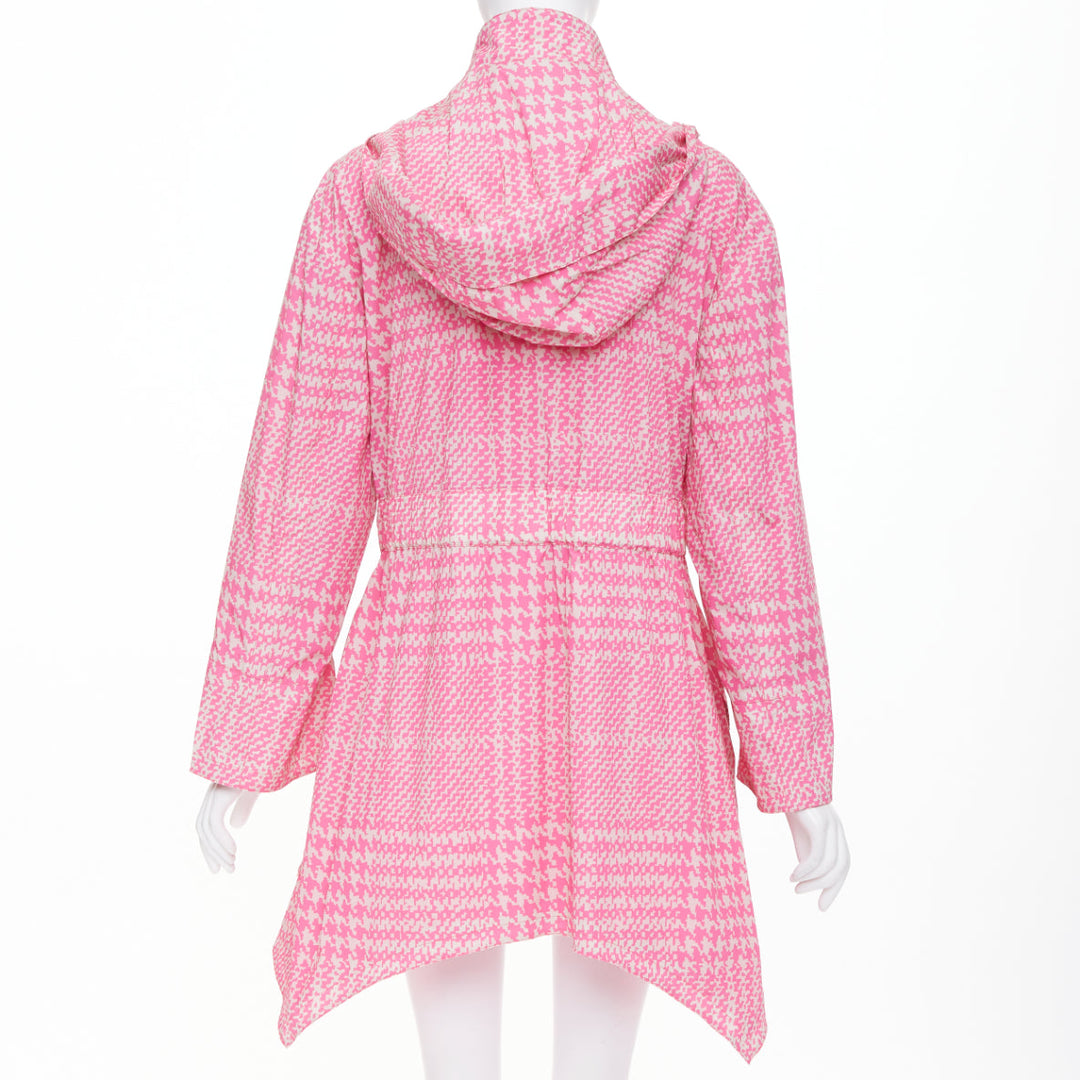 FENDI 2018 Pop Tartan drawstring pleated pink check windbreaker jacket IT46 XL