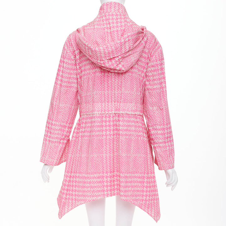 FENDI 2018 Pop Tartan drawstring pleated pink check windbreaker jacket IT46 XL