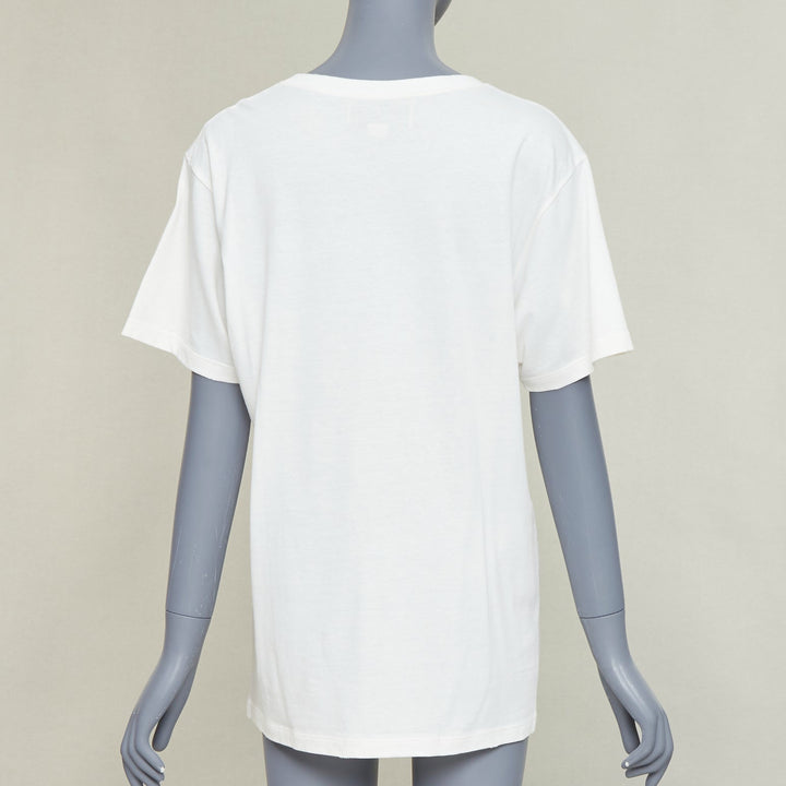GUCCI Mystic Cat Sequin embroidered GG logo oversized tshirt XS