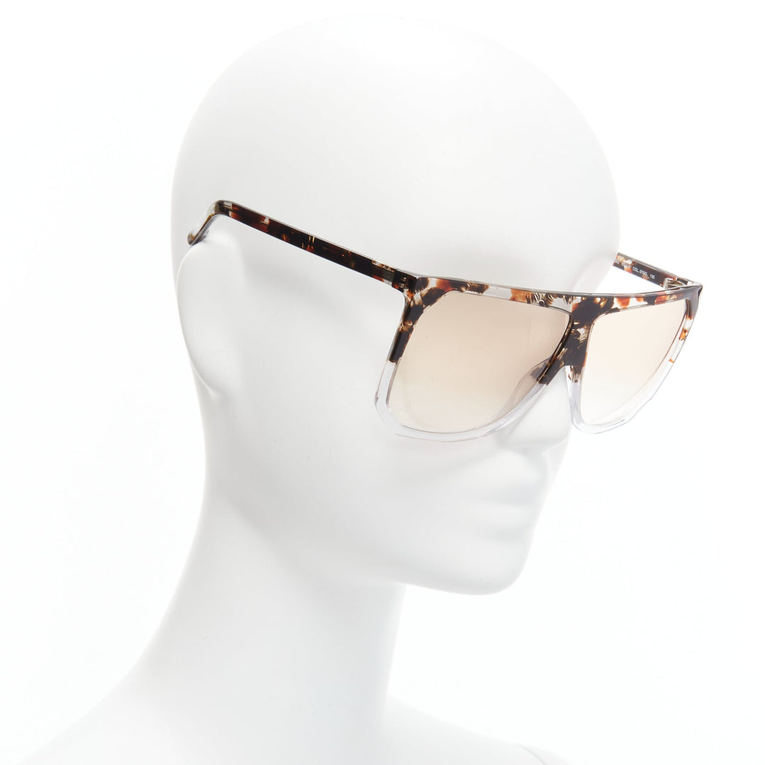 LOEWE SLW943 Filippa brown grey ombre gradient square oversized sunglasses