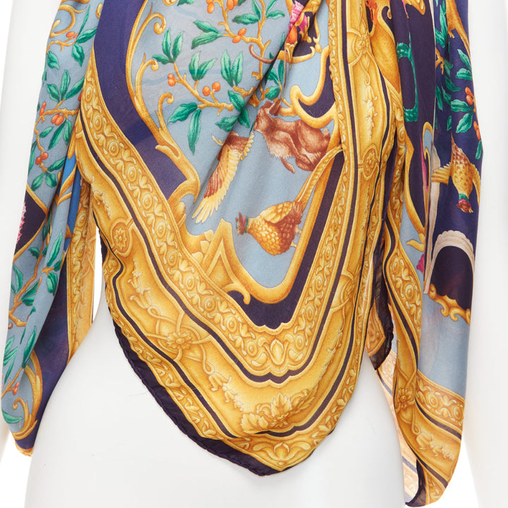 rare GUCCI Tom Ford Vintage Diana Legend Barocco motif silk square scarf